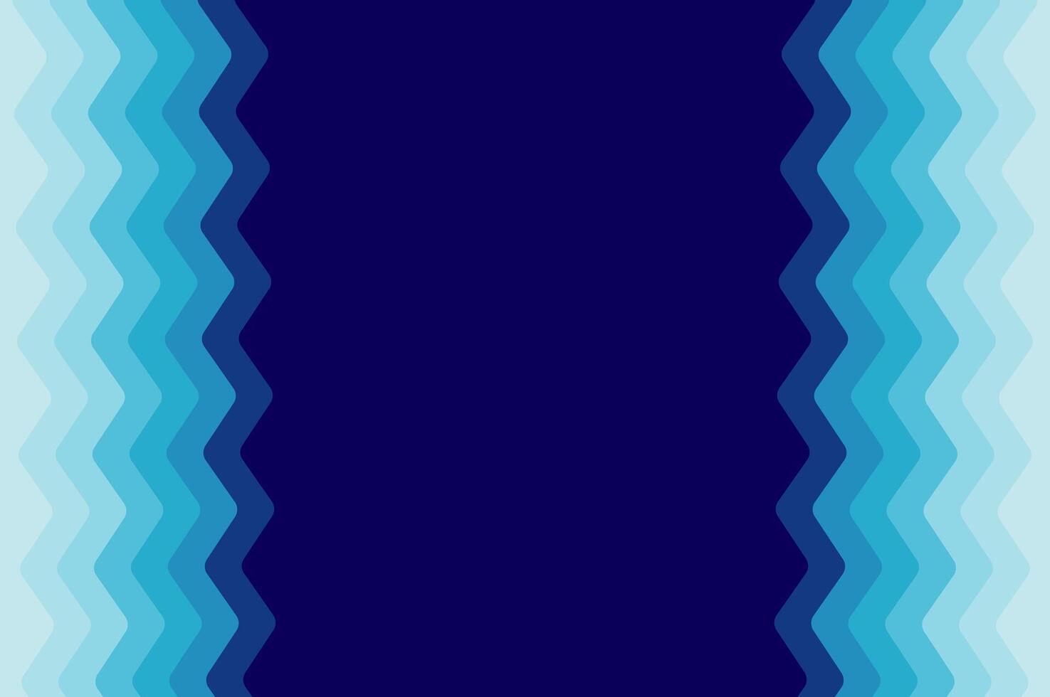 Geometric wave rounded wavy line striped with neon blue color. Retro style design template abstract background with copy space. vector