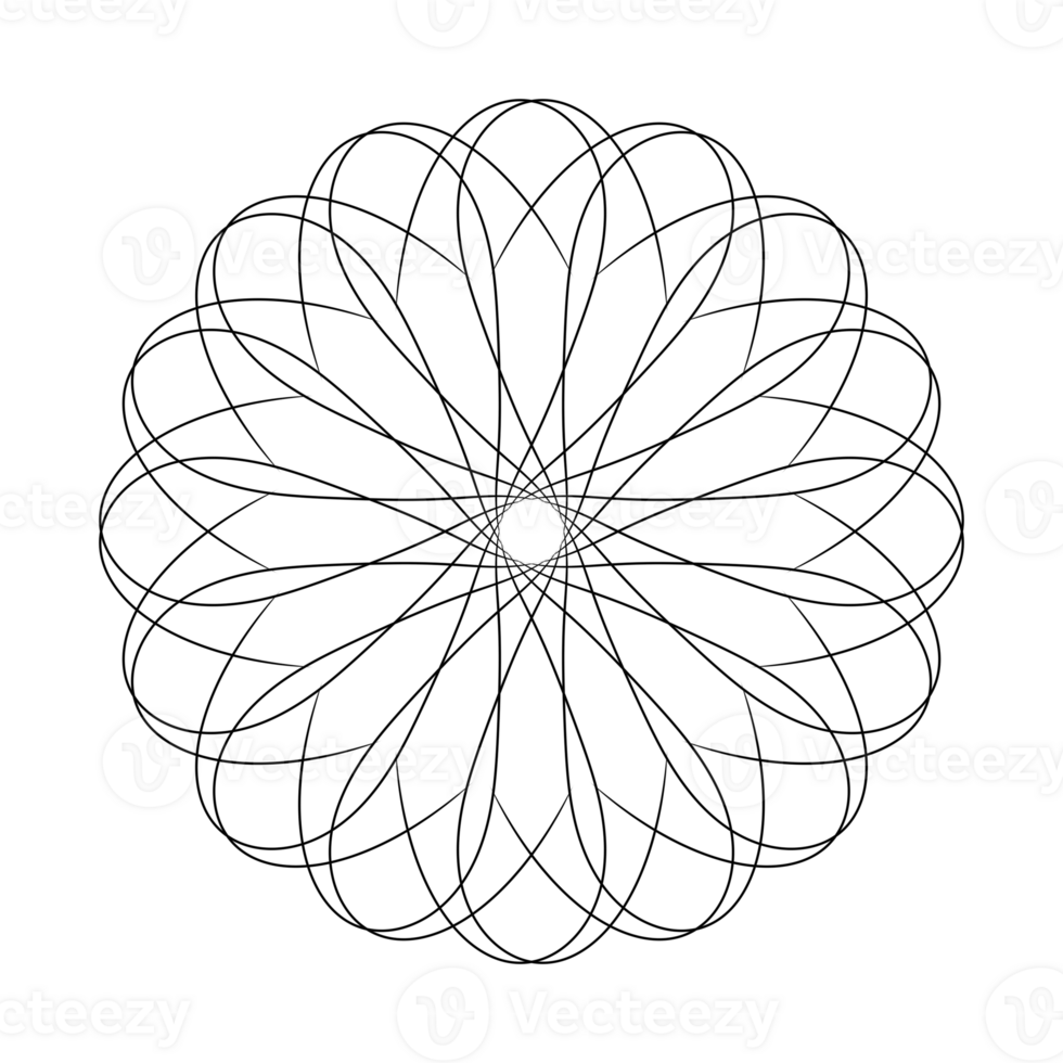 a circular design with lines on it png