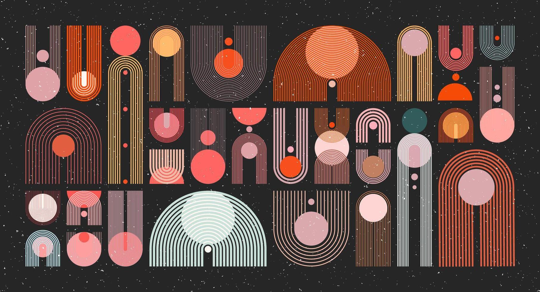 Colorful abstract shapes and patterns vector
