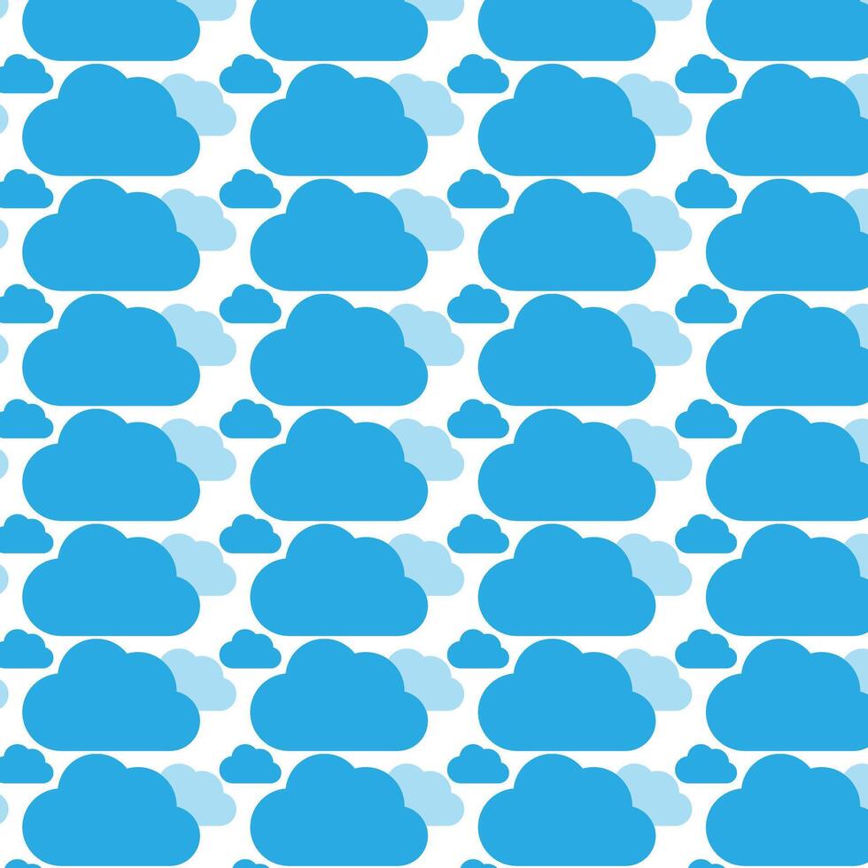 Seamless pattern with clouds vector