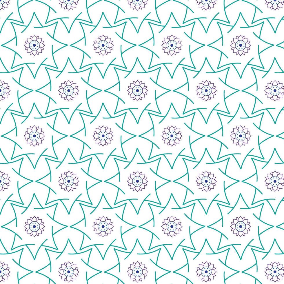 Abstract geometric seamless pattern in Arabesque style vector