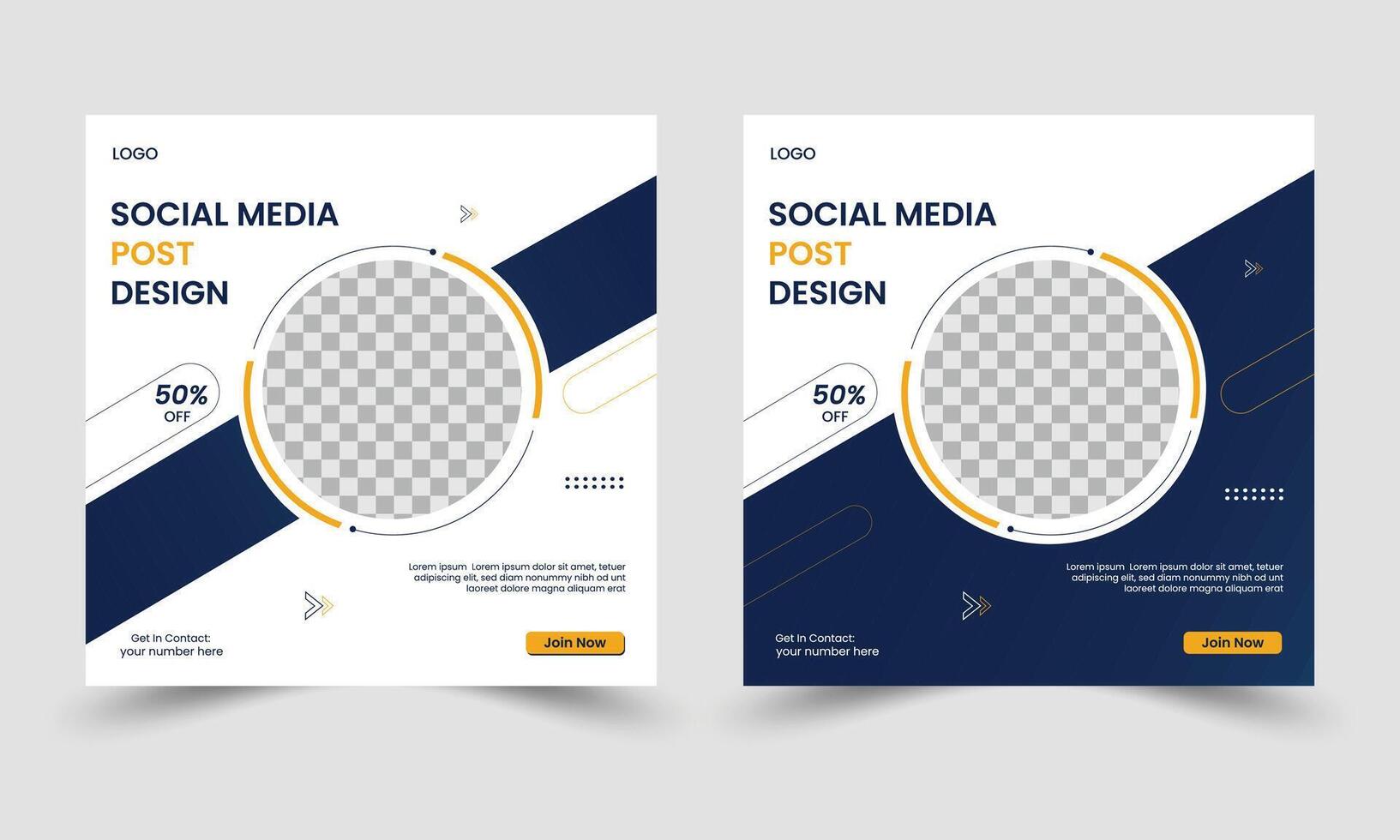 Creative modern social media post template design, business social media template design vector