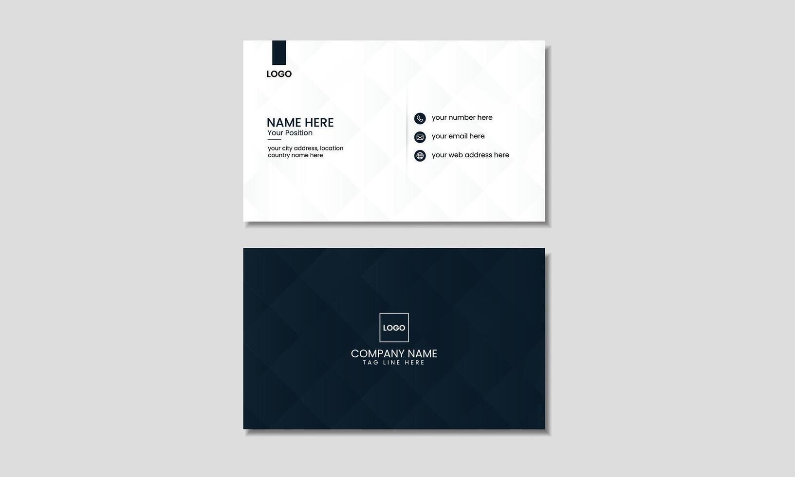 Modern simple minimalist business card design template vector
