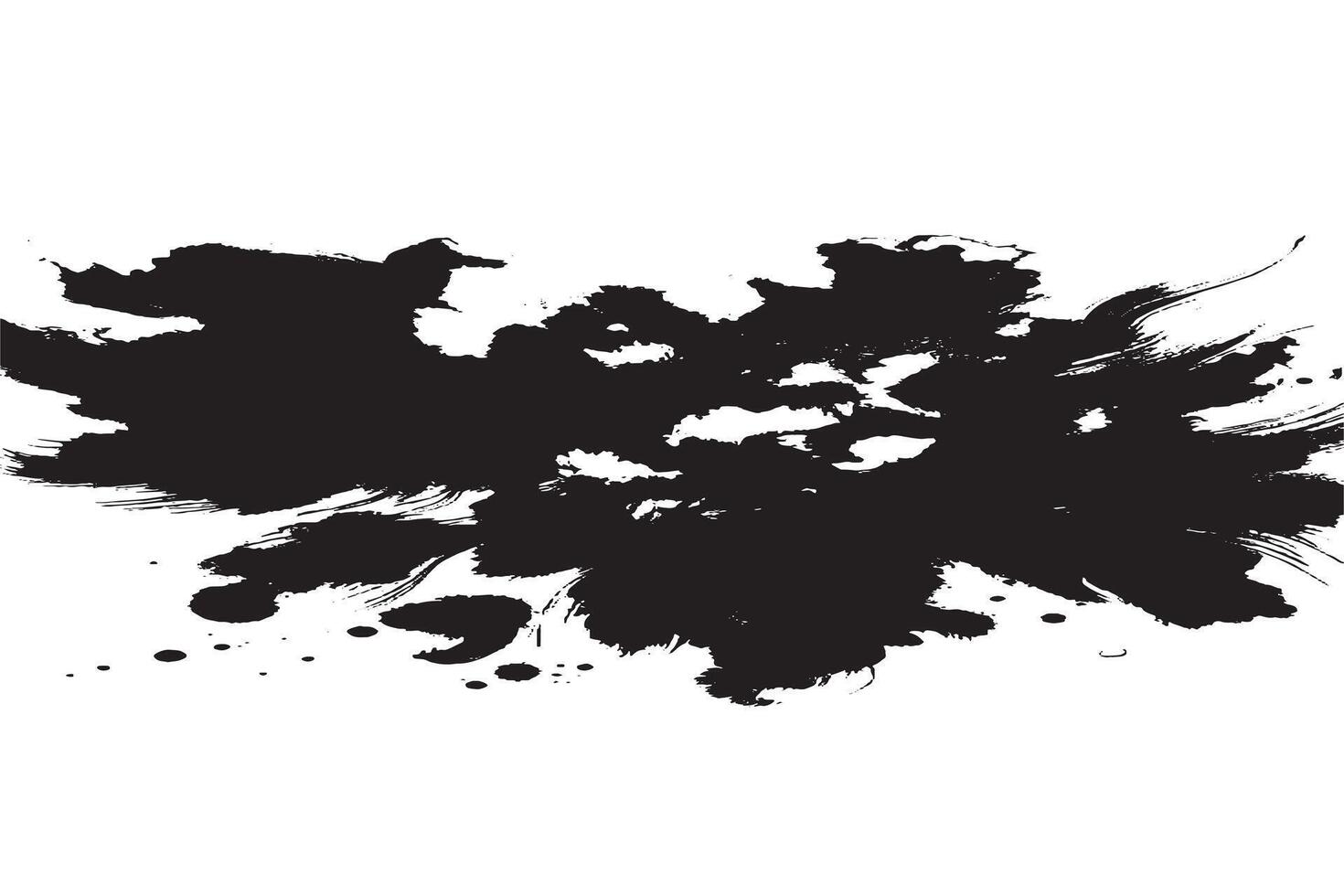 Abstract Inkblot Splash on White Background vector