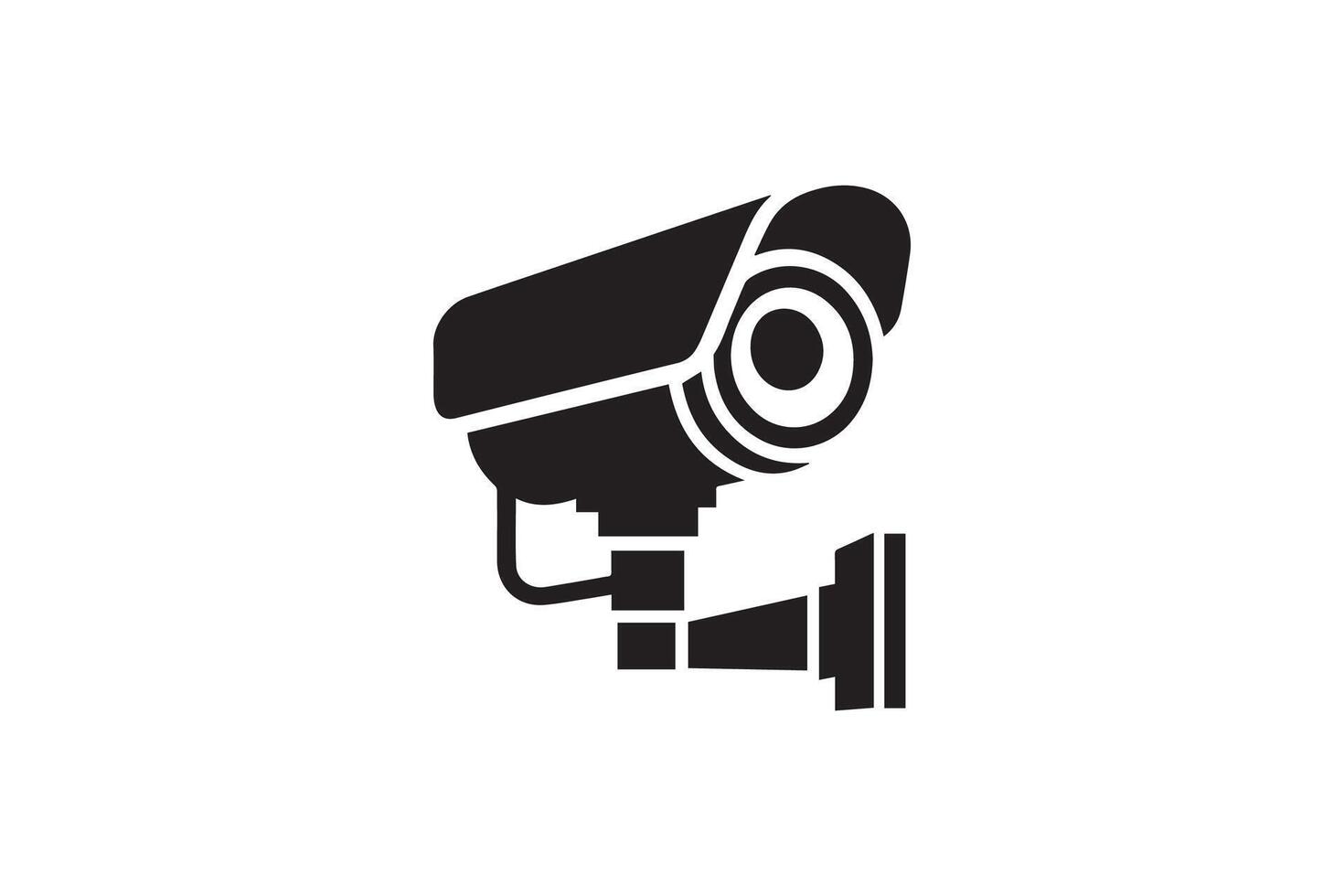 black and white image of a security camera vector