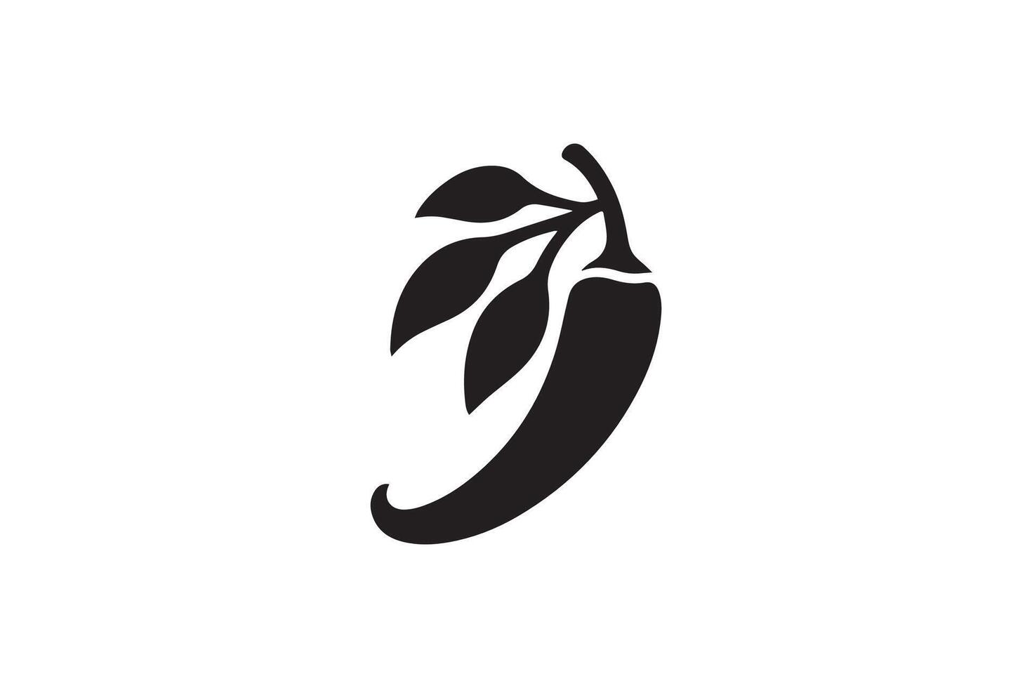 A black pepper pepper icon on a white background vector