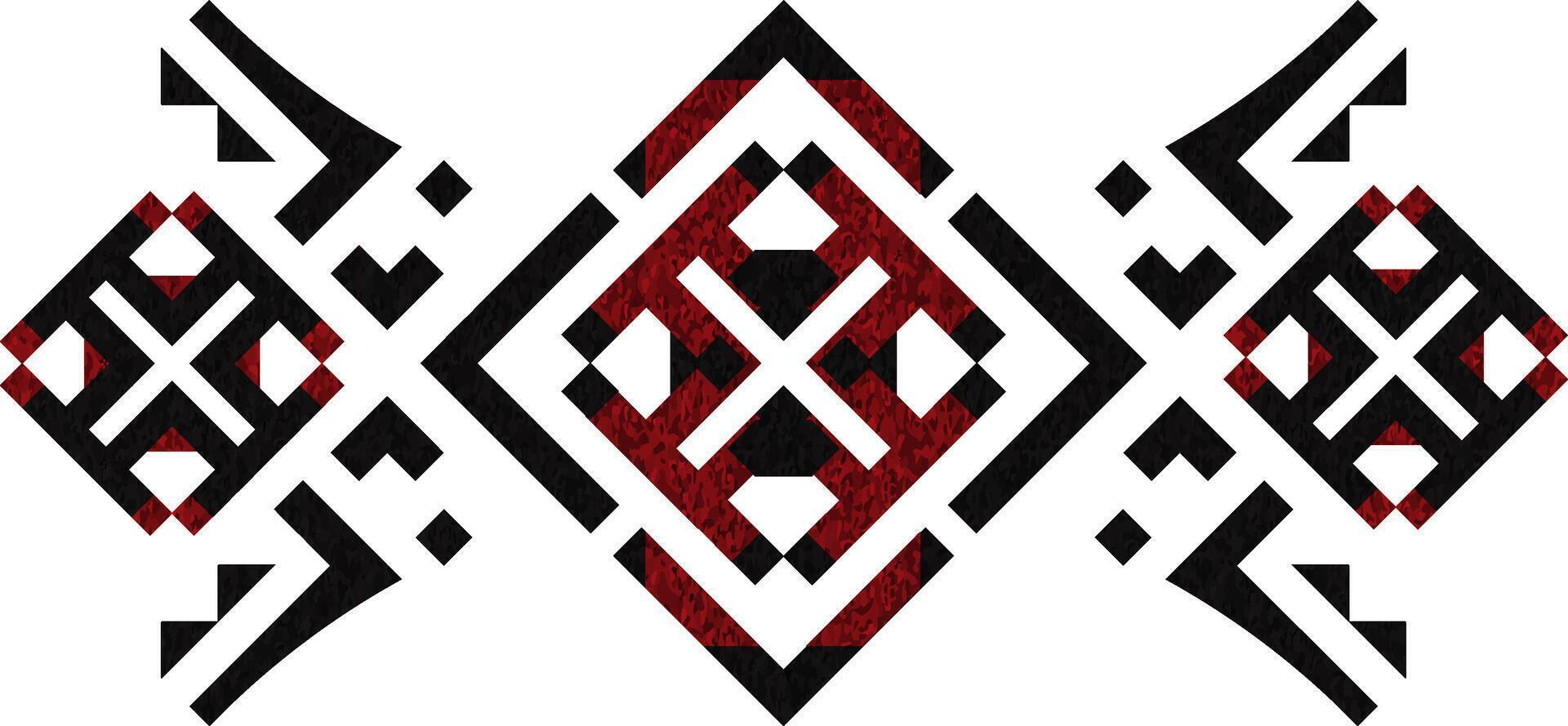 Minimal Tribal Motif with Horizontal Symmetry Layout vector