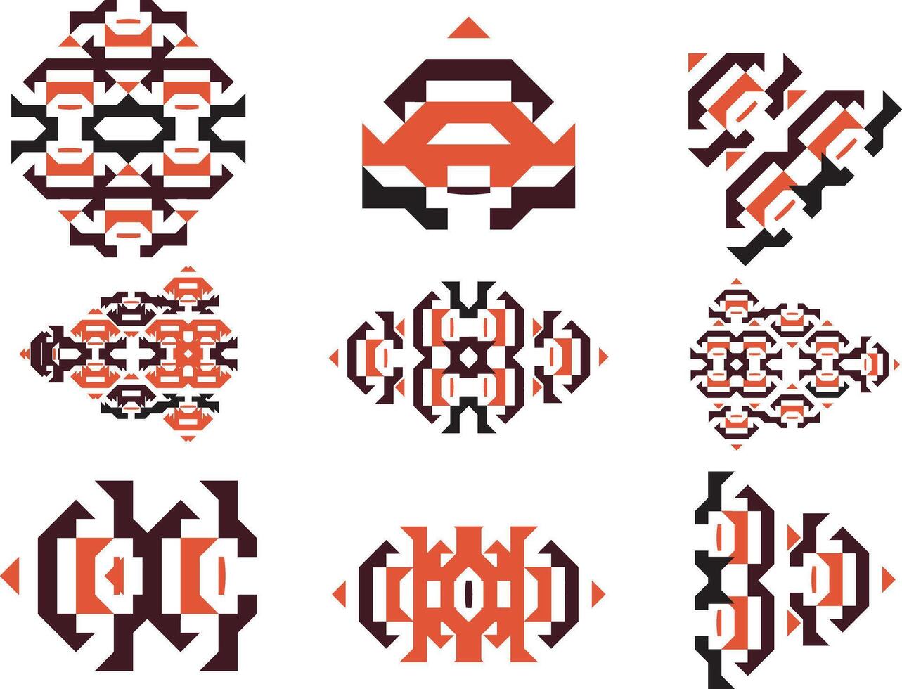 Abstract Tribal Symbol Collection vector