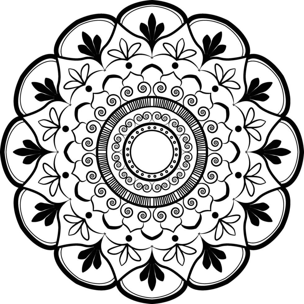 Mandala Sunburst Design for Digital Use vector