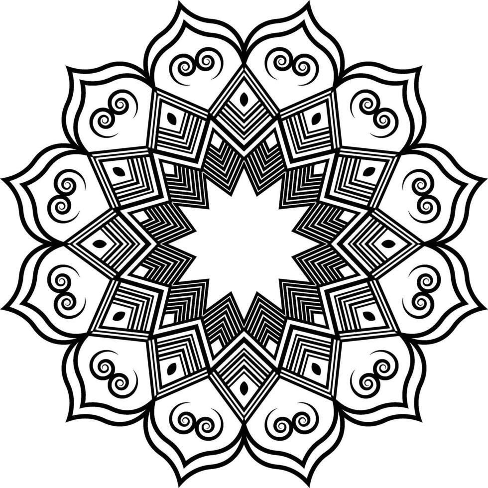 Intricate Floral Mandala Design vector