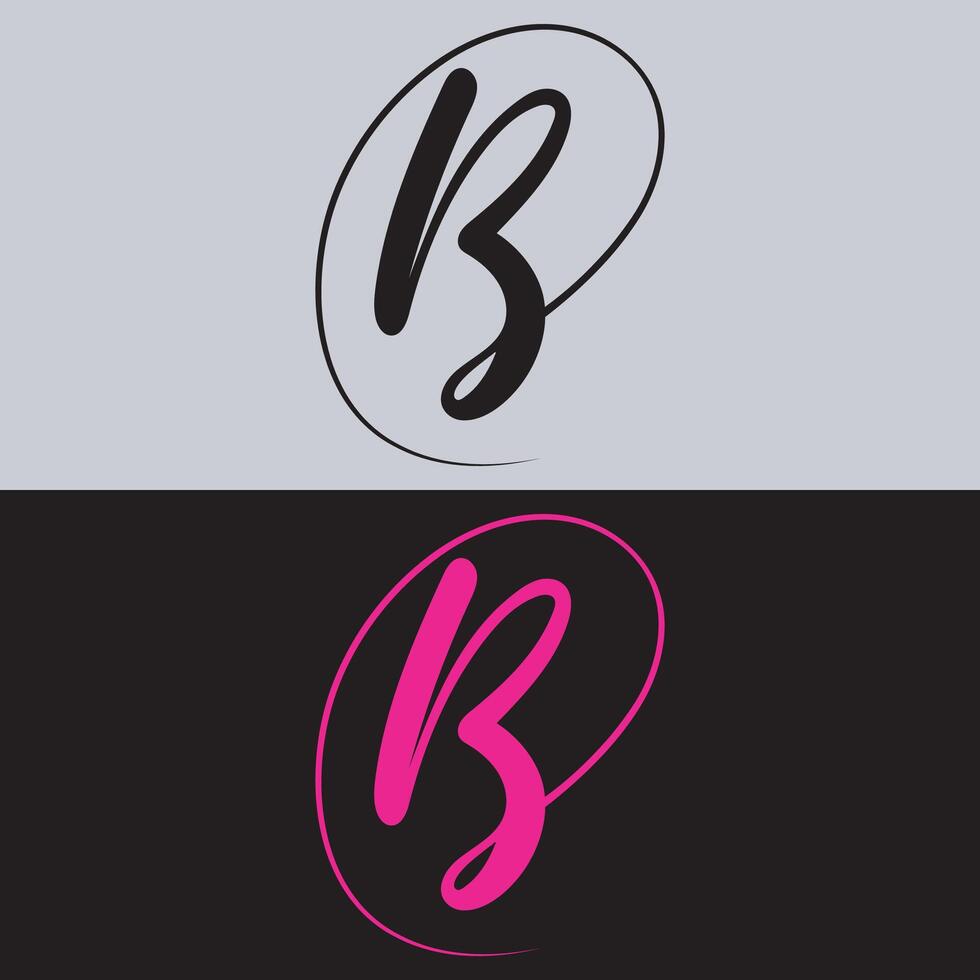 B typography logo design free for online download. vector