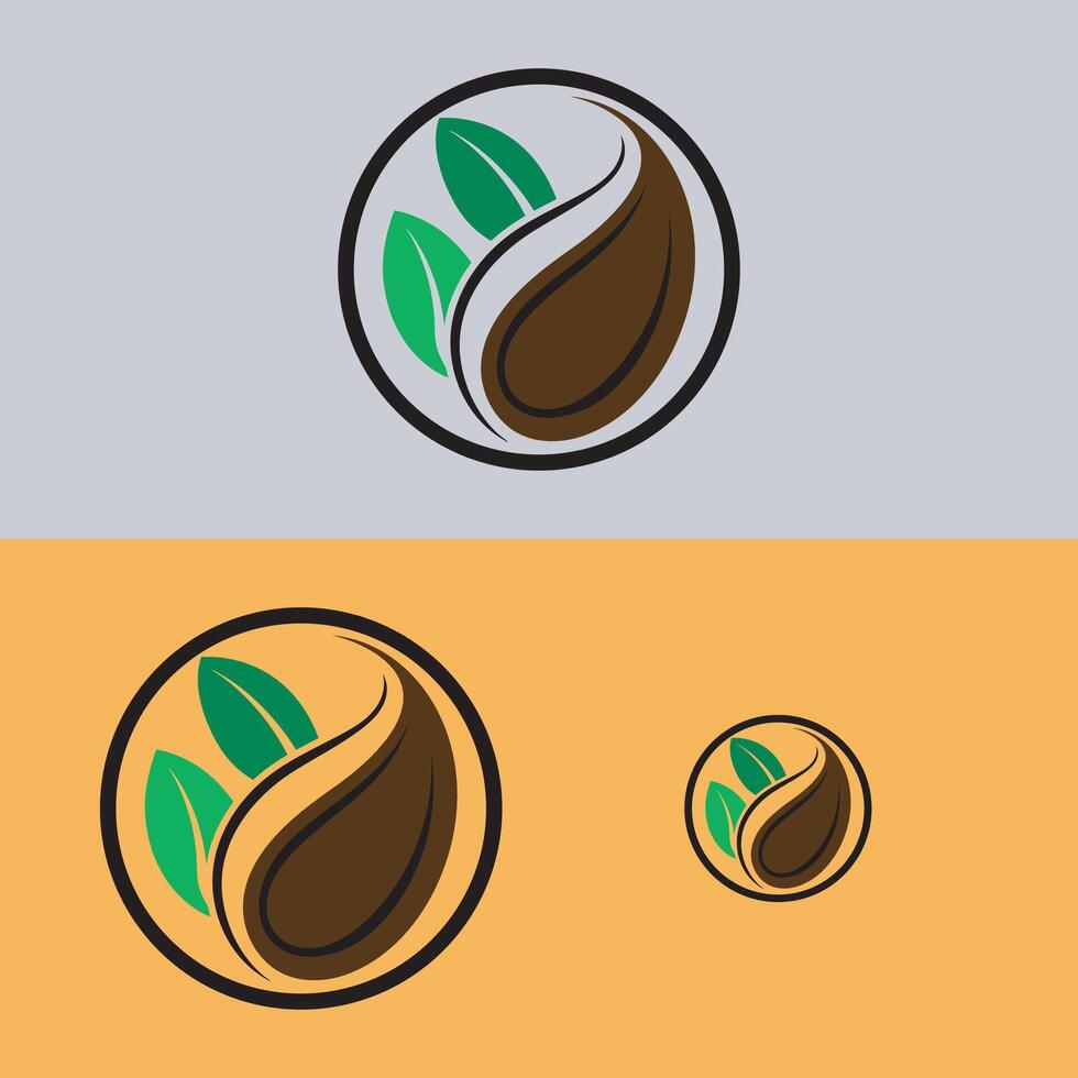 Green coffee logo design transparent image free for online download. vector
