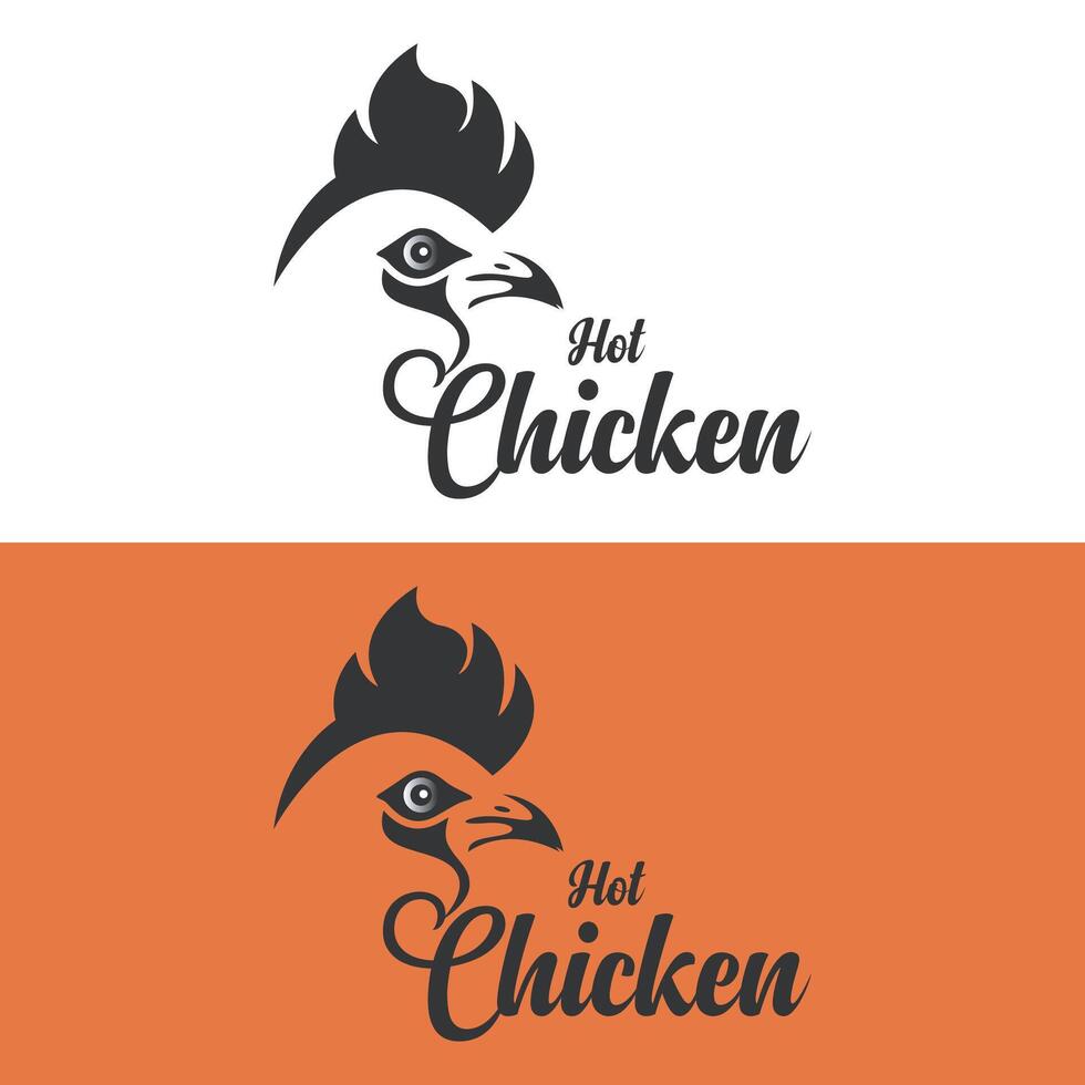 Chicken logo design silhouette free for online download. vector