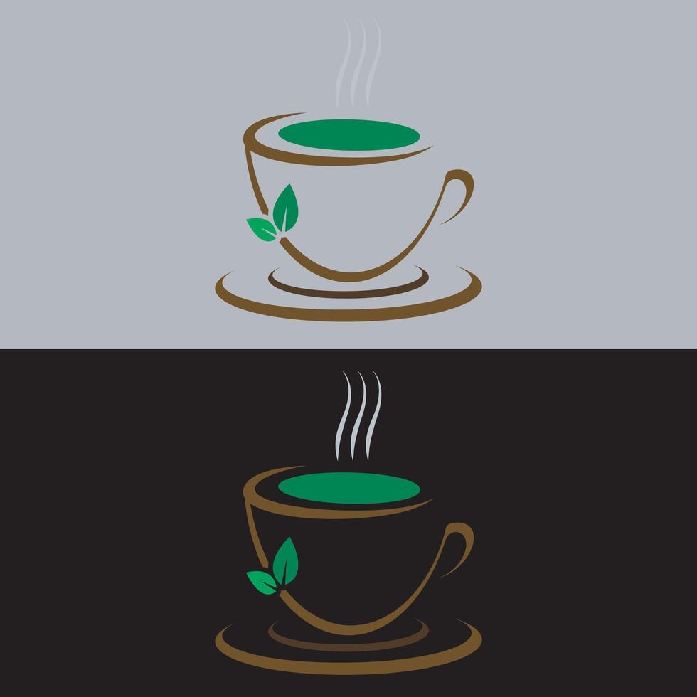 Green coffee logo design free for online download. vector