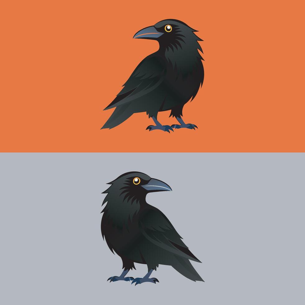 Crow logo design free for online download. vector
