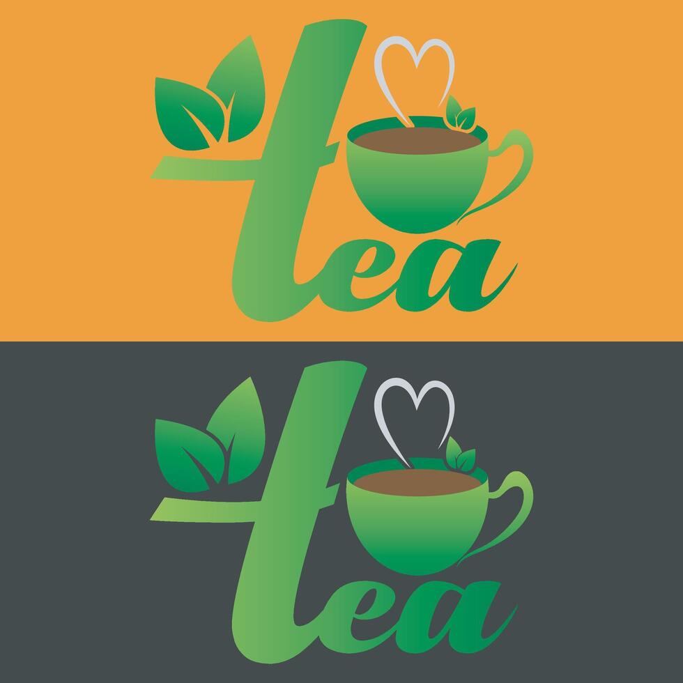Green tea logo design free online download. vector