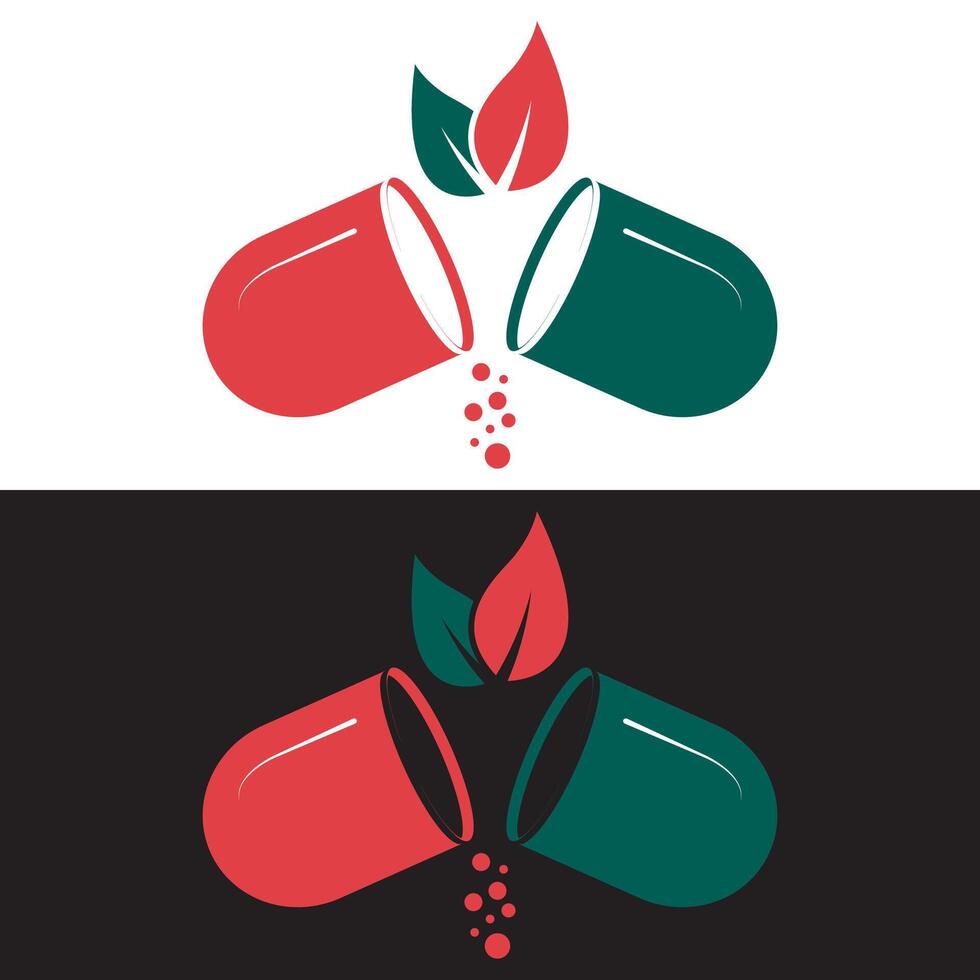 Capsule medicine logo design free for online download. vector