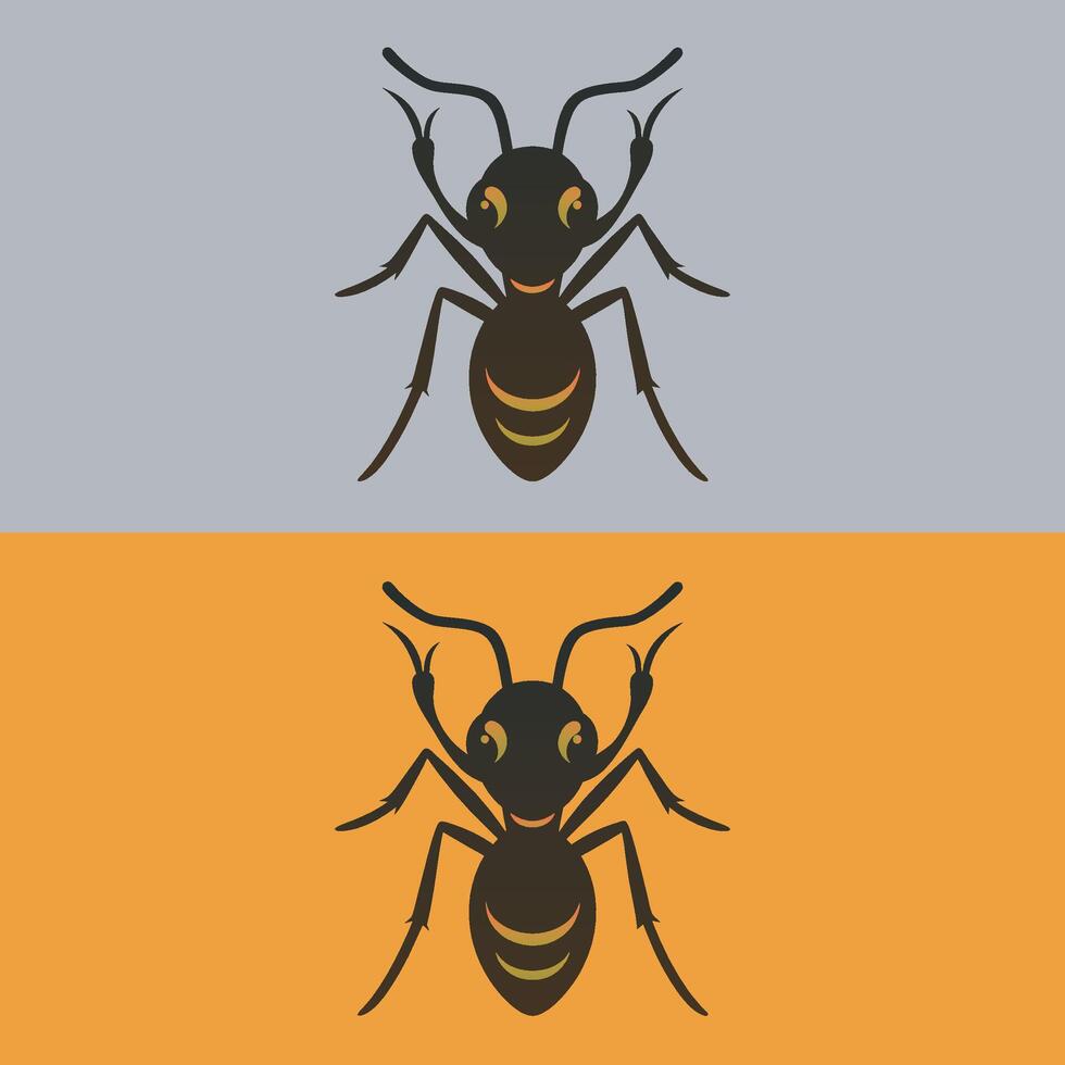 Ant silhouette logo design free for online download. vector
