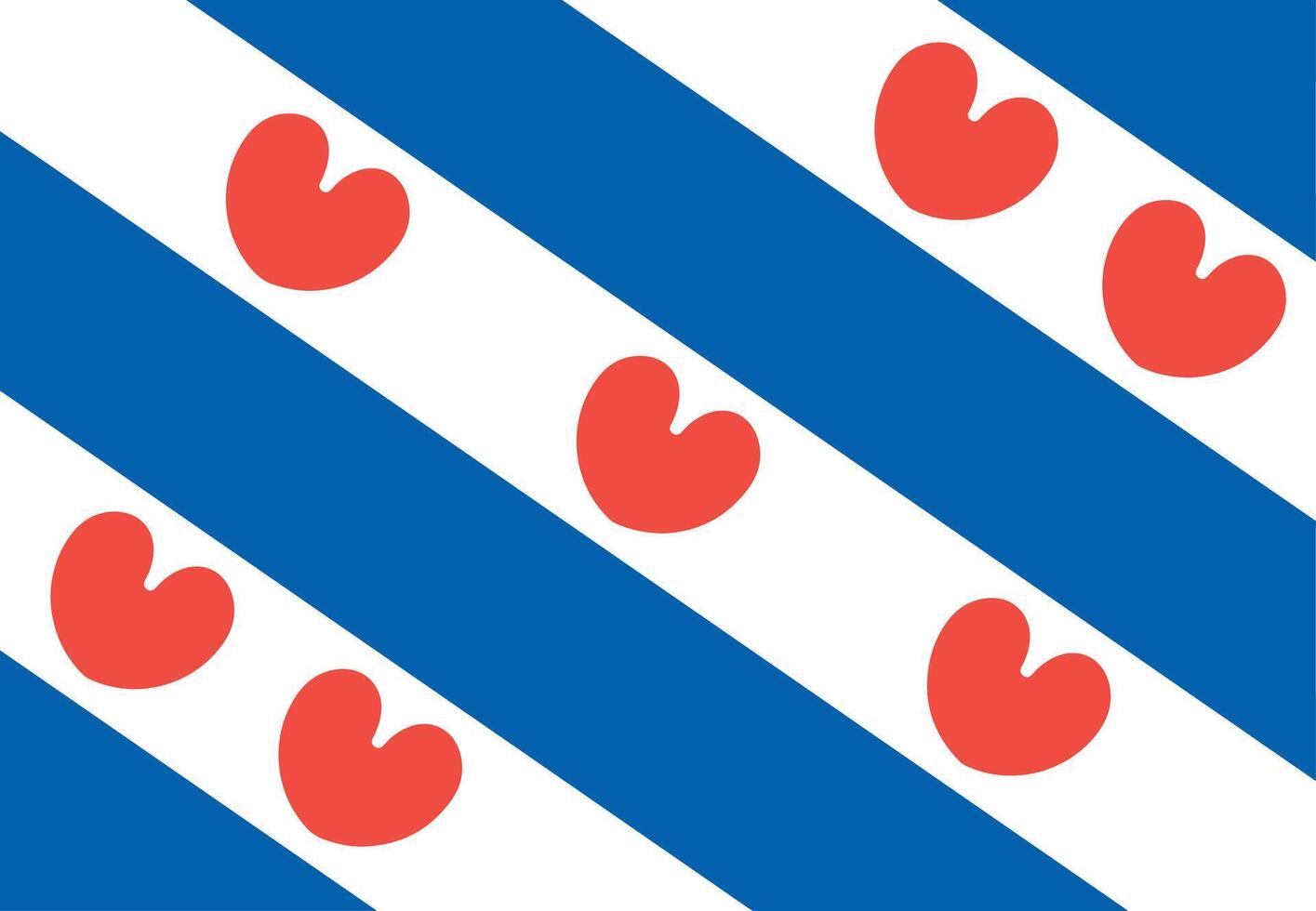 The flag of the province of Friesland in the Netherlands vector
