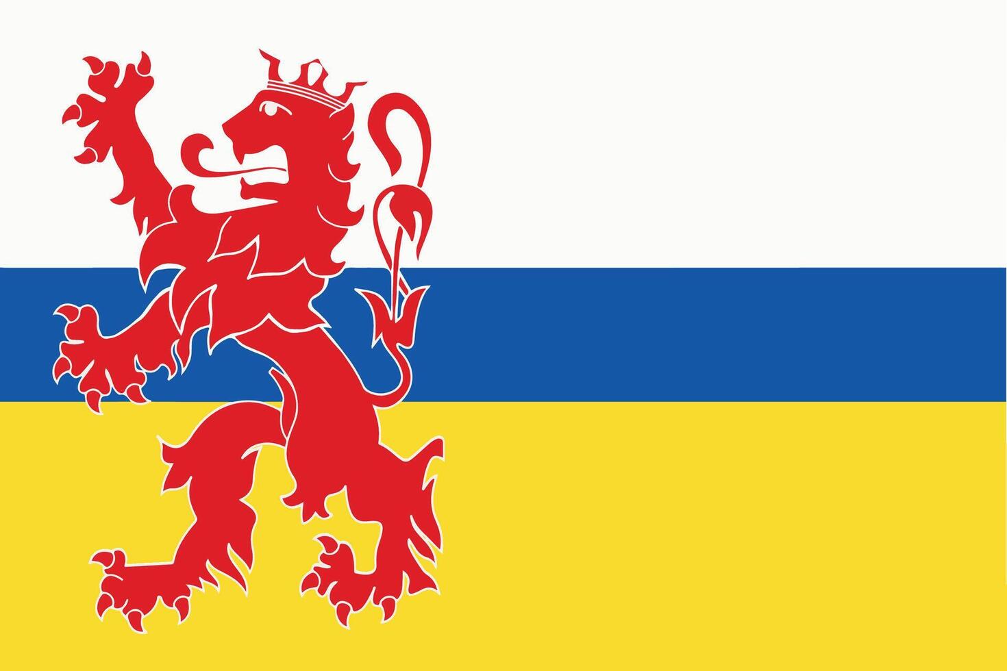 The flag of the province of Limburg in the Netherlands vector