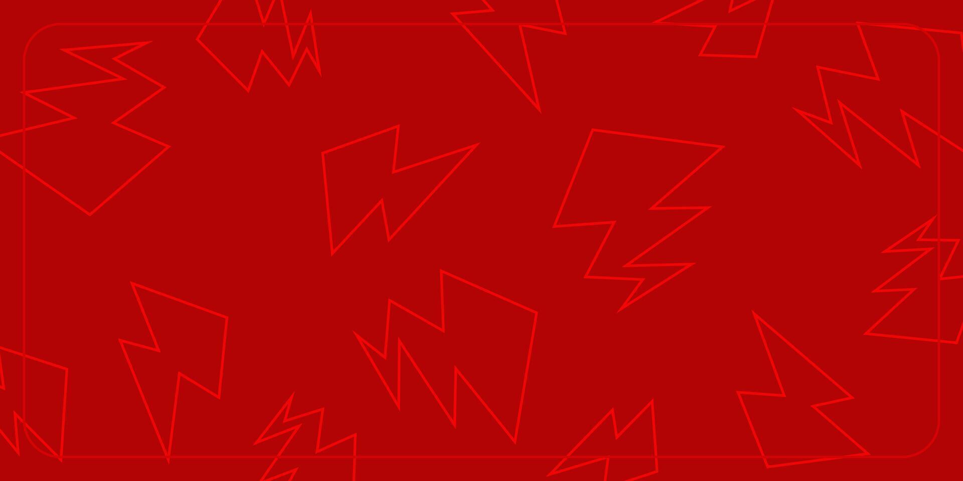 red background with lightning icon line pattern. perfect for your design template vector