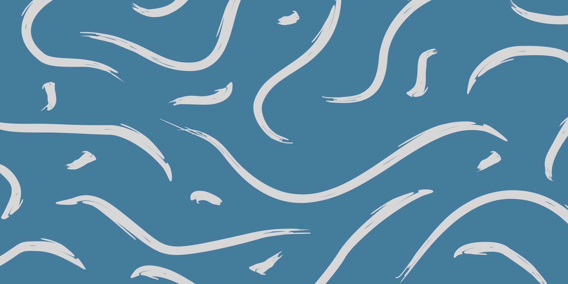 Abstract hand drawn blue background, curved pattern with attractive shape. Design for banner, poster, social media. vector