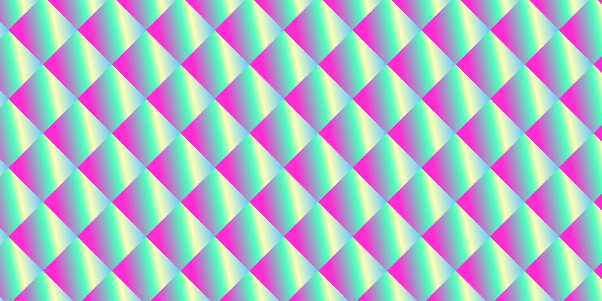Hologram square pattern background. Template design for banner, poster, social media. vector