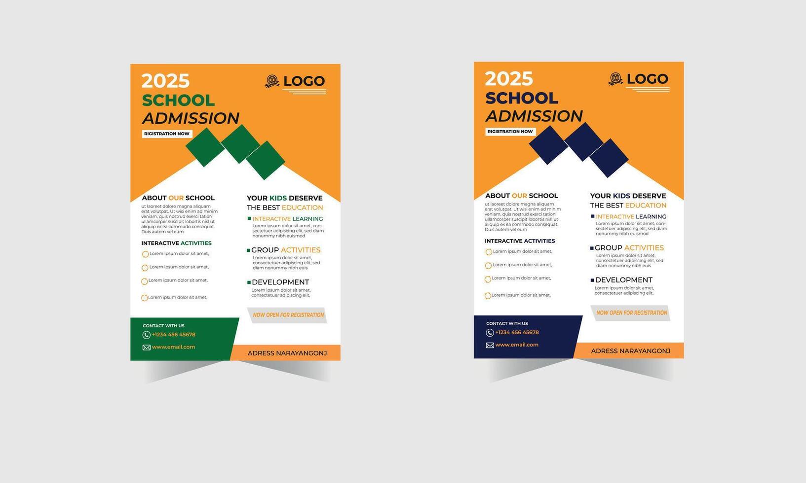 Modern Education flyer design vector