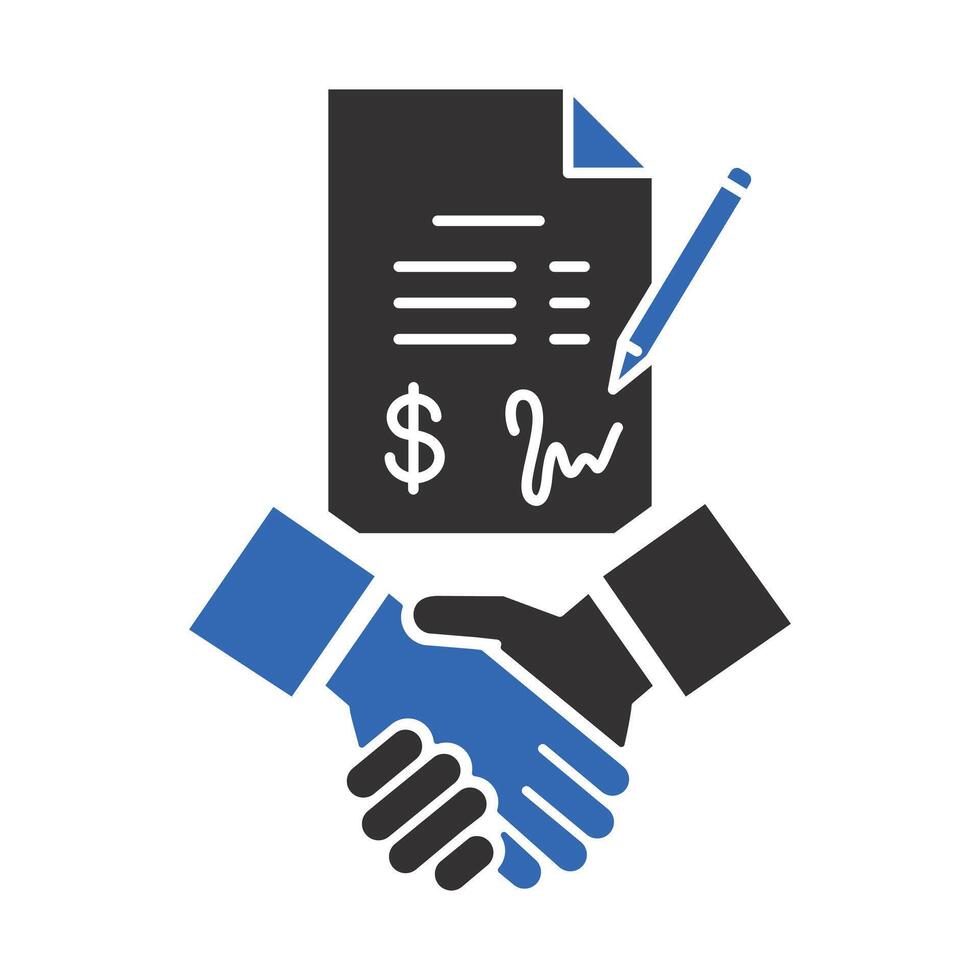 sign a business contract, deal, partners, business meeting icon, money agreement, handshake, flat illustration vector