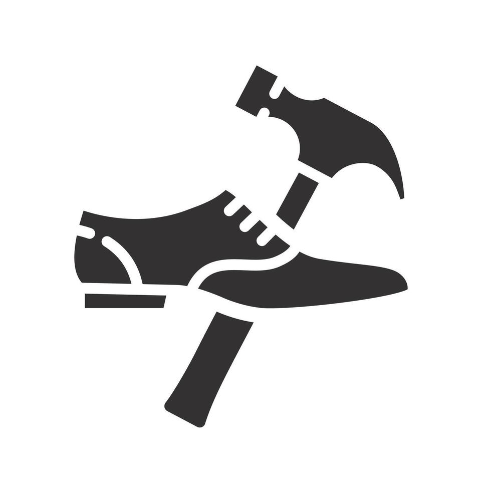 men's classic shoe service, shoe repair icon, footwear, flat illustration vector
