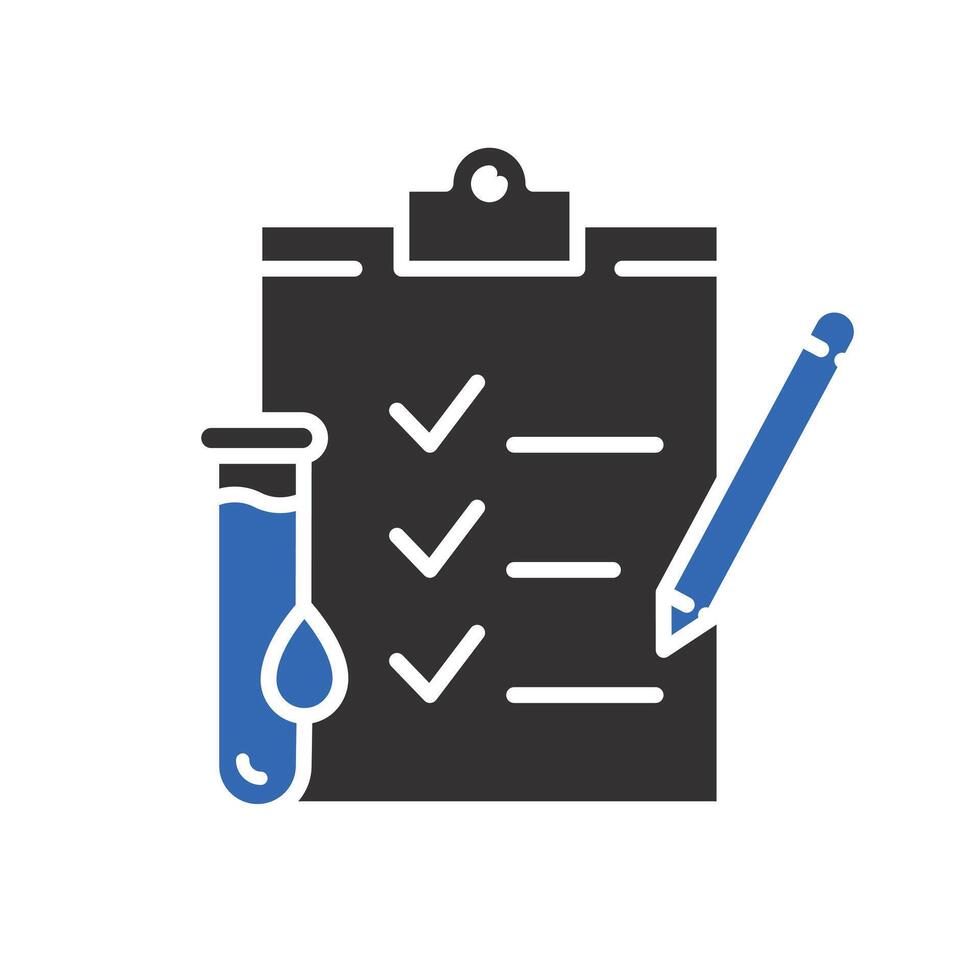 lab blood test, clinical analysis result icon, medicine report, hiv check, flat illustration vector