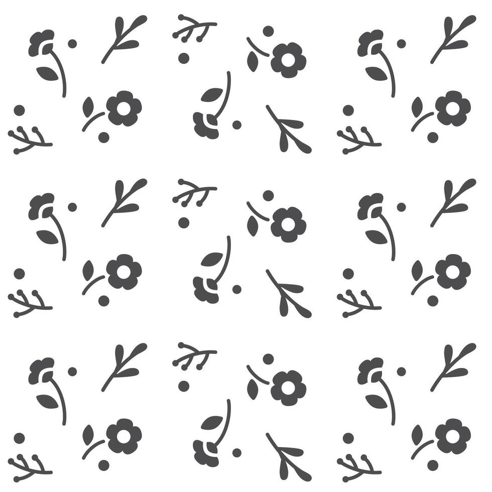 floral branch pattern, wildflowers pattern, seasonal flowers fabric seamless, spring concept, flat illustration eps10 vector