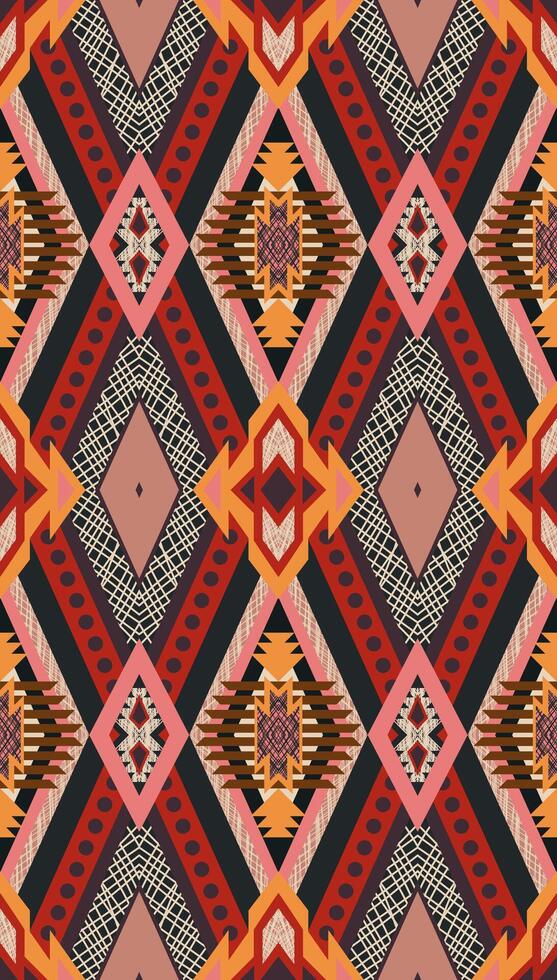 Seamless pattern for carpet pattern, Aztec tribal fabric pattern vector