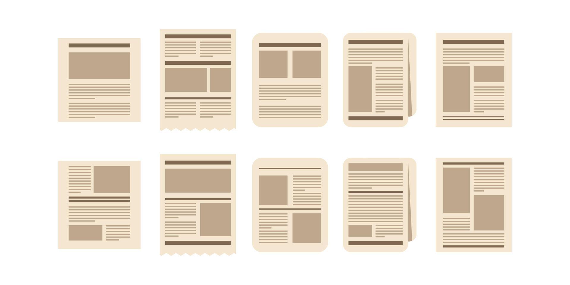 Flat Newspaper Layout Illustration vector