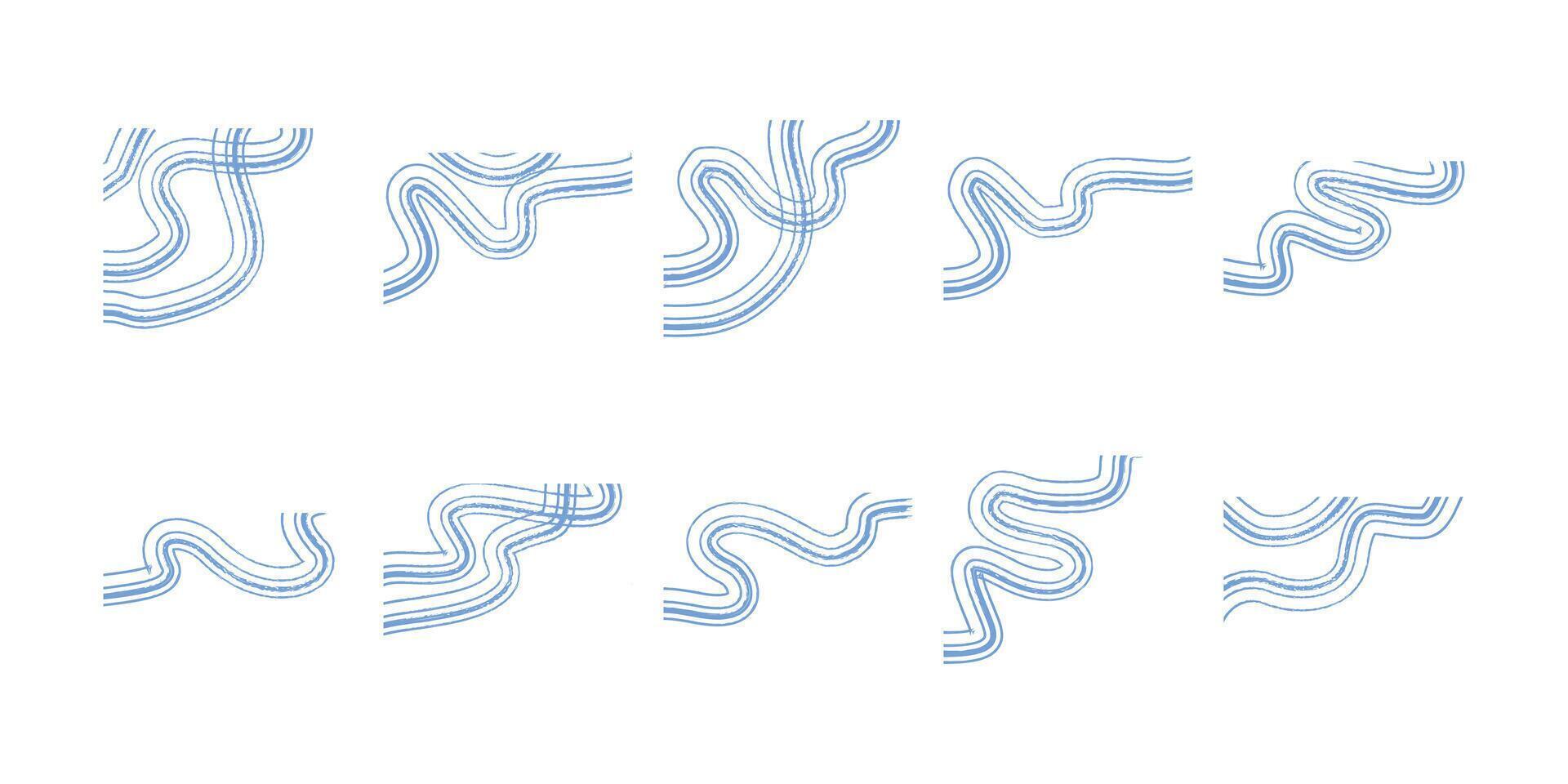 Brush Stripe Corner Illustration vector