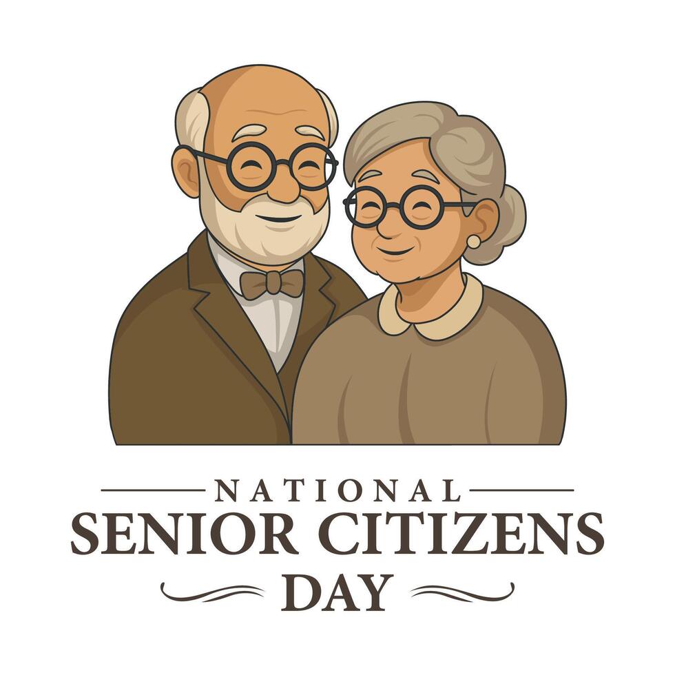 national senior citizens day. Holiday concept vector