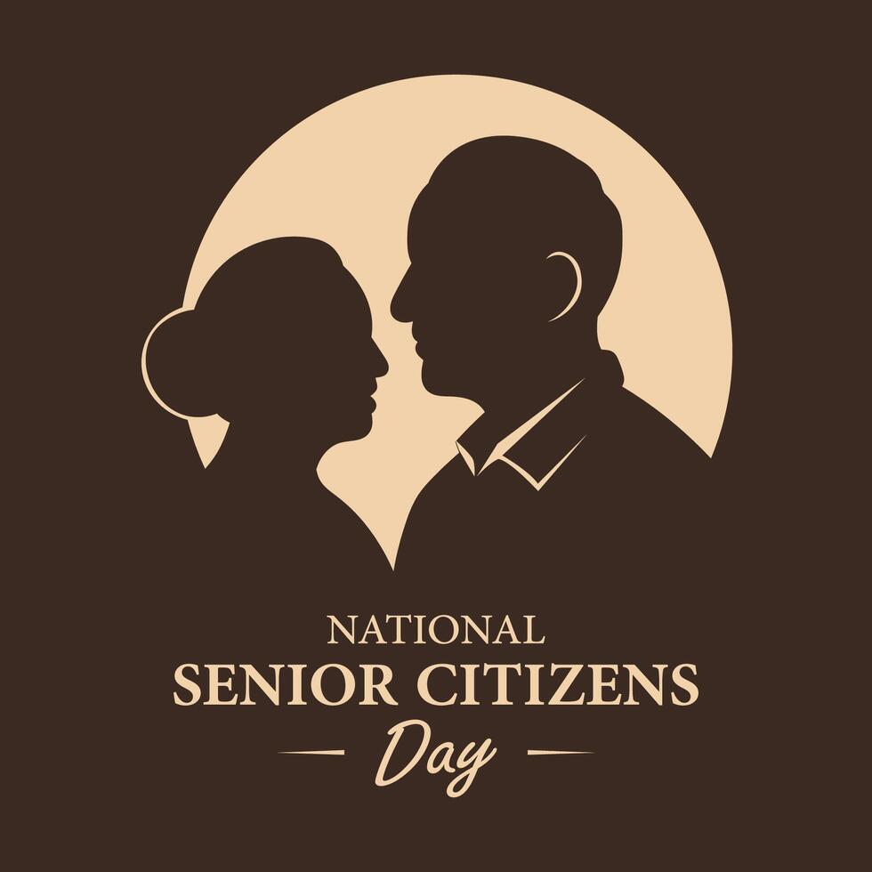 national senior citizens day background template Holiday concept vector
