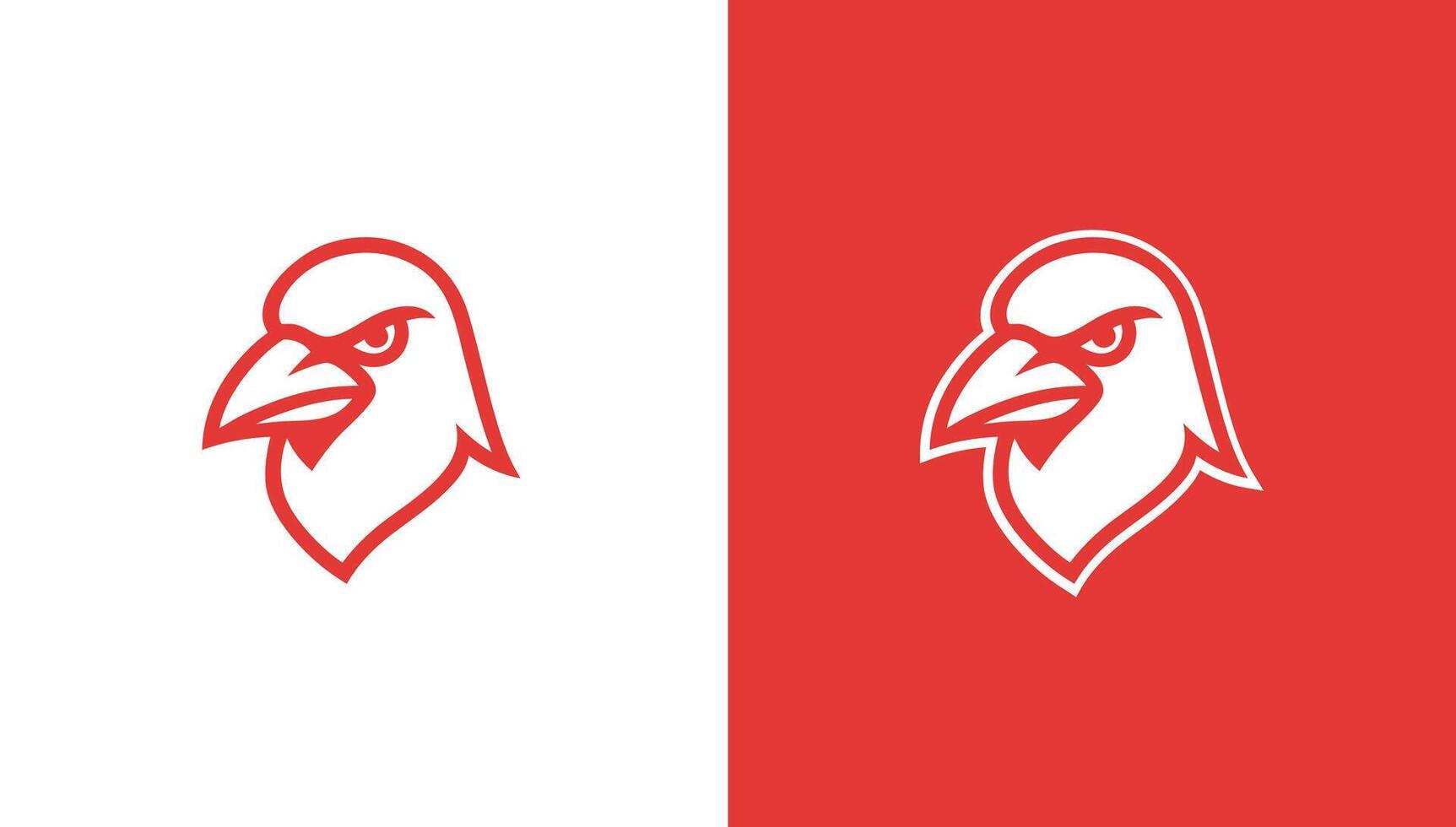 Crow head silhouette logo in minimalist style, vector