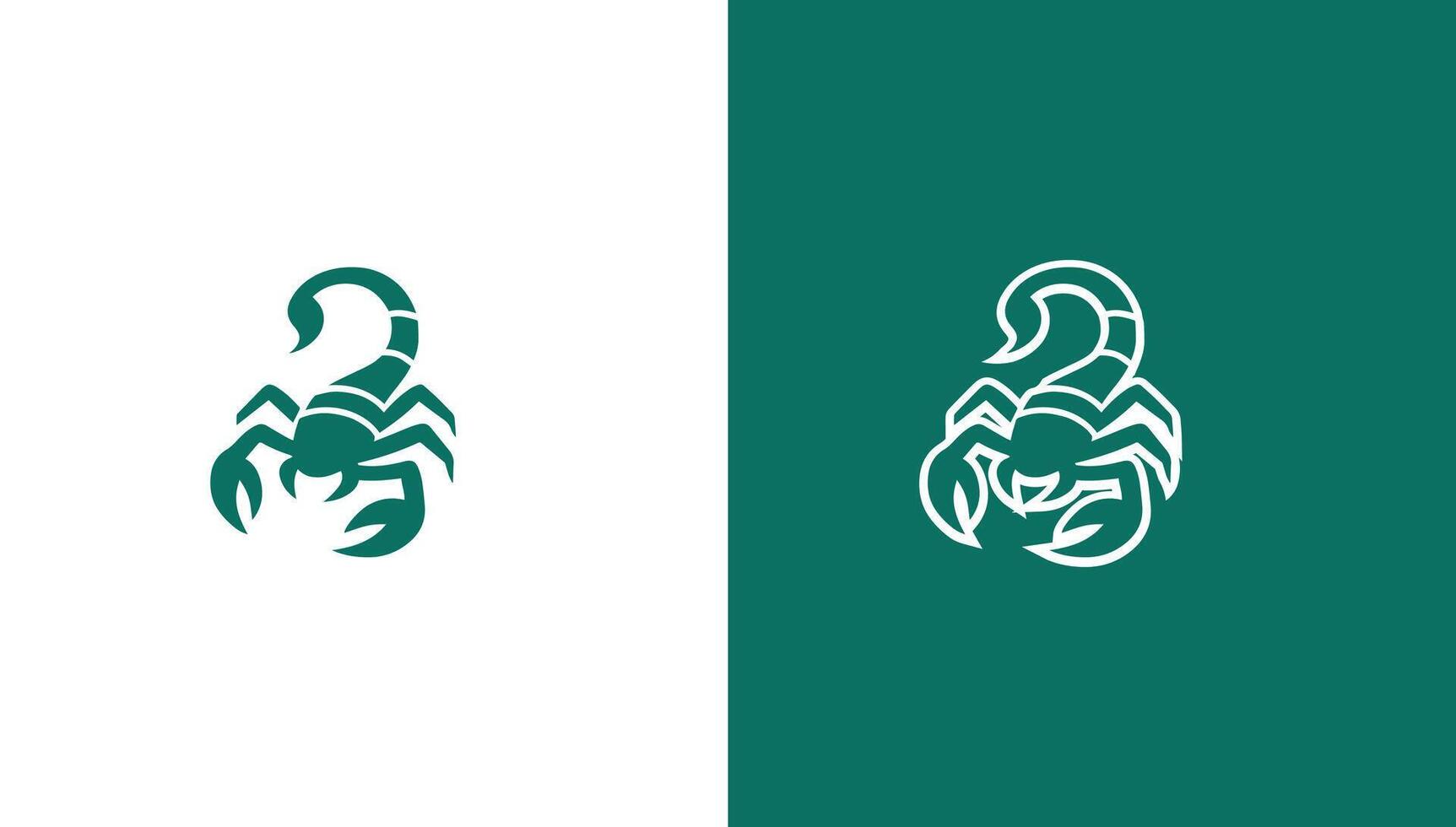 Scorpion silhouette logo in minimalist style, vector