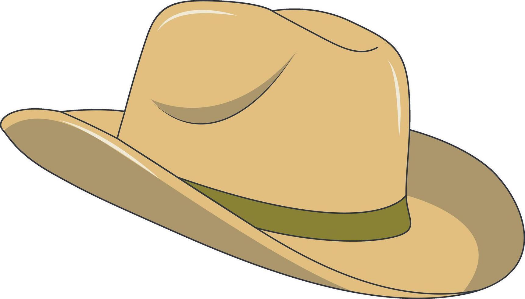 Wild West Cowboy Hat in Cartoon Design. Isolated on White Background vector