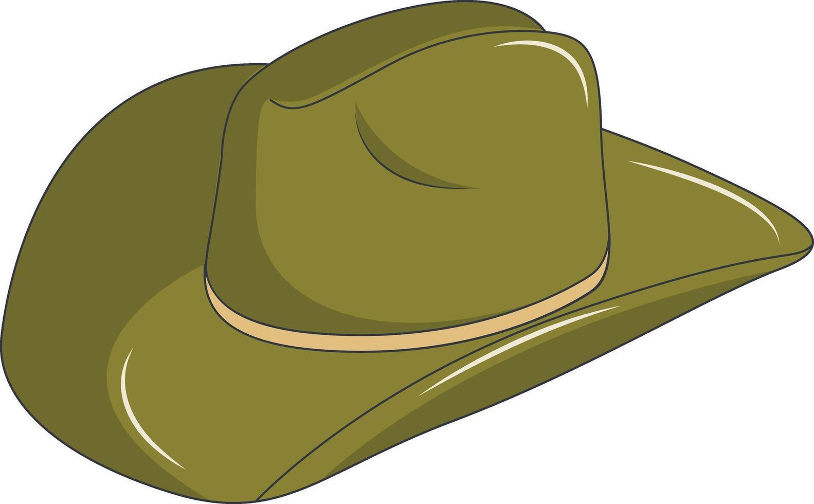 Wild West Cowboy Hat Illustration with Flat Design vector