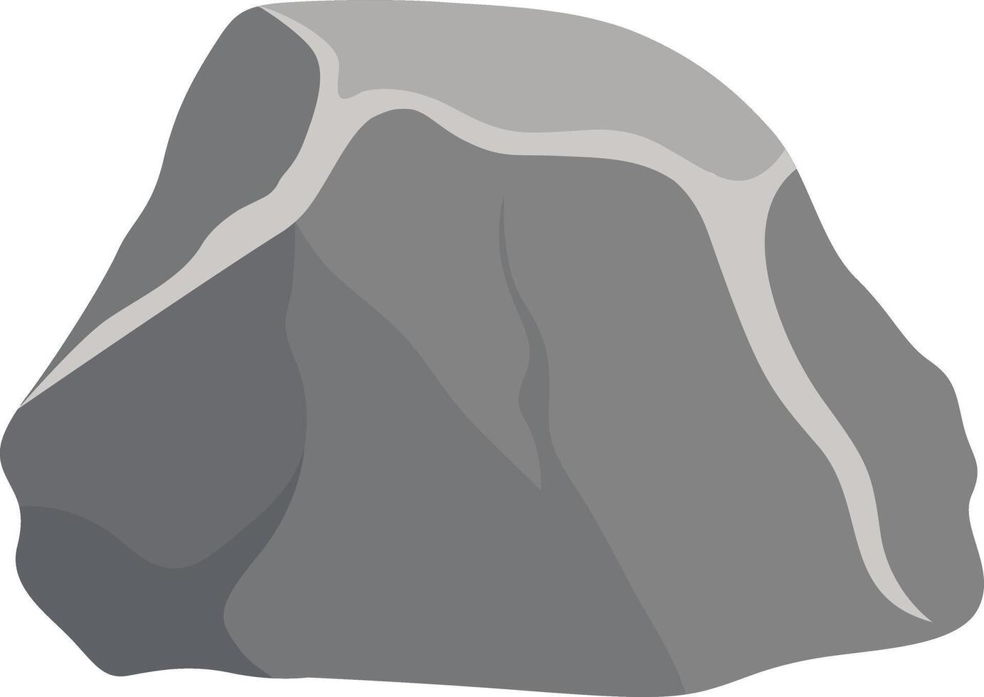 Big Rock Stone with Cartoon Style. vector