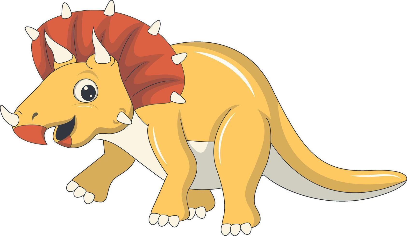 Baby Dinosaur Illustration with Cute Cartoon Design. vector