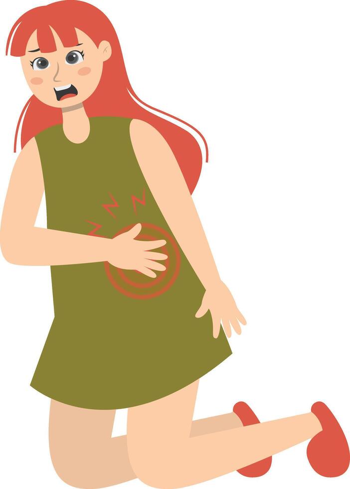 Woman with Injury. vector
