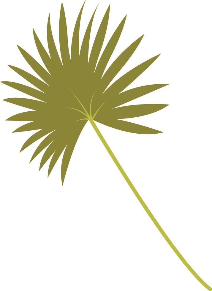 Tropical Leaf Element in Flat Design vector
