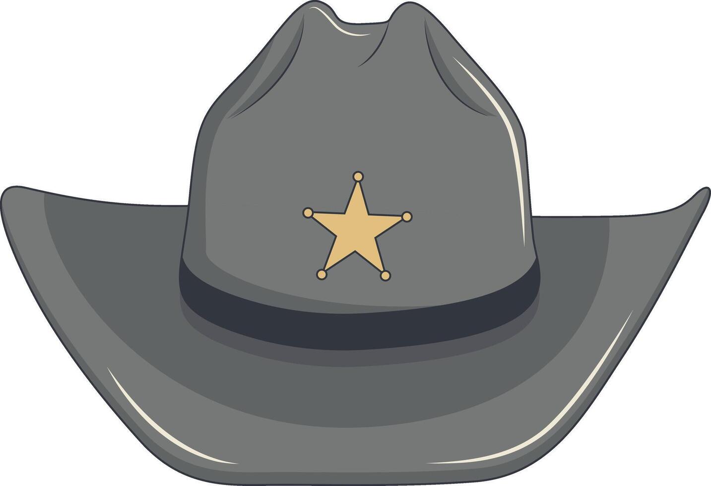 Wild West Cowboy Hat in Cartoon Style. Isolated on White Background, vector