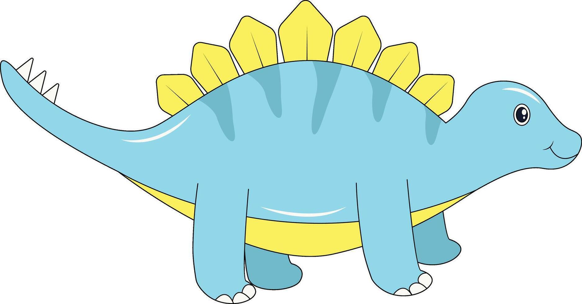 Cute Baby Dinosaur Character. vector