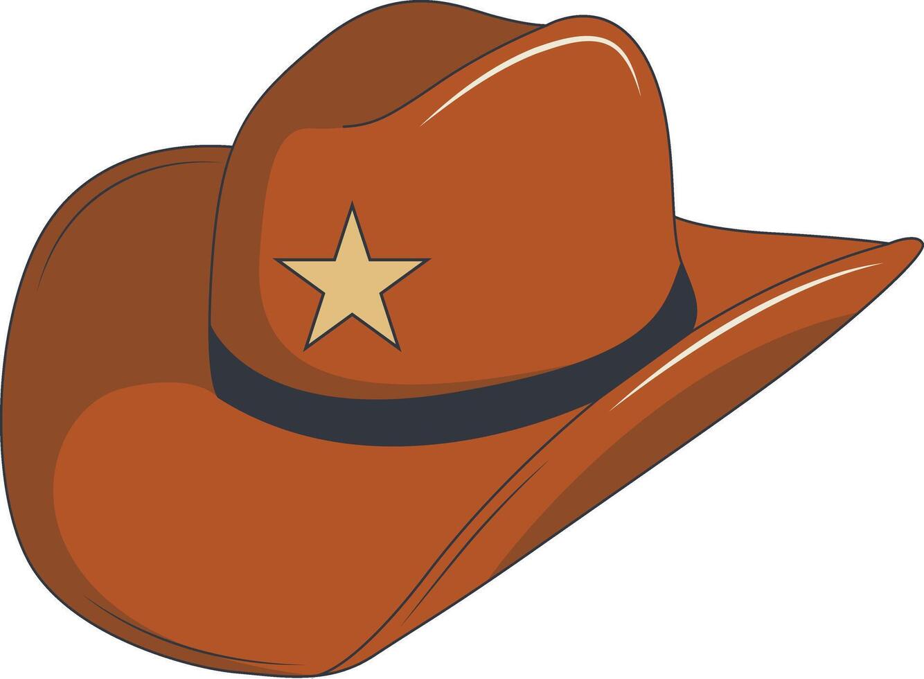 Wild West Cowboy Hat. Isolated on White Background vector