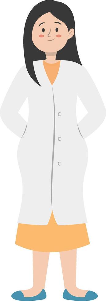 Woman Professional Staff Character with Cartoon Design vector