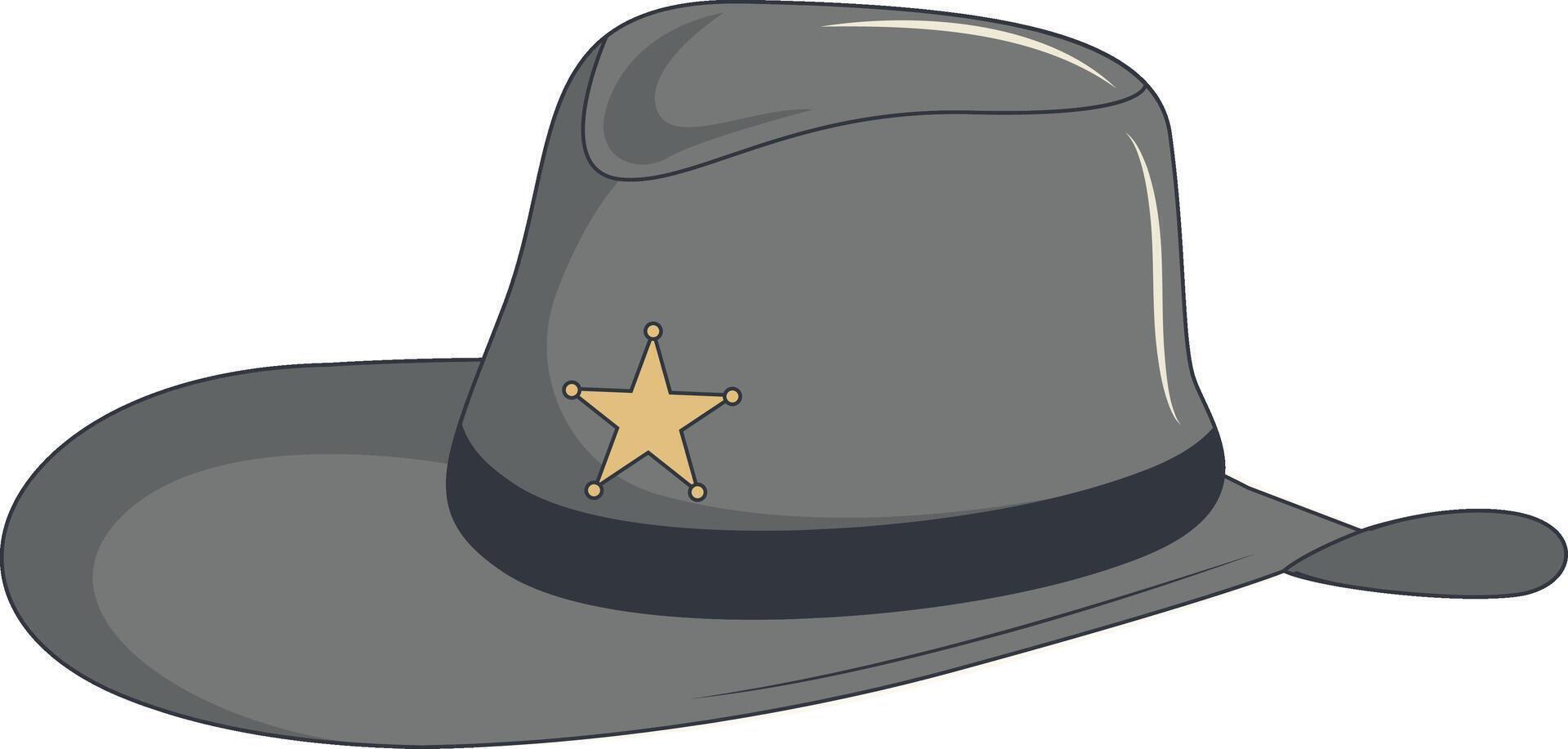 Wild West Cowboy Hat Illustration in Flat Design vector